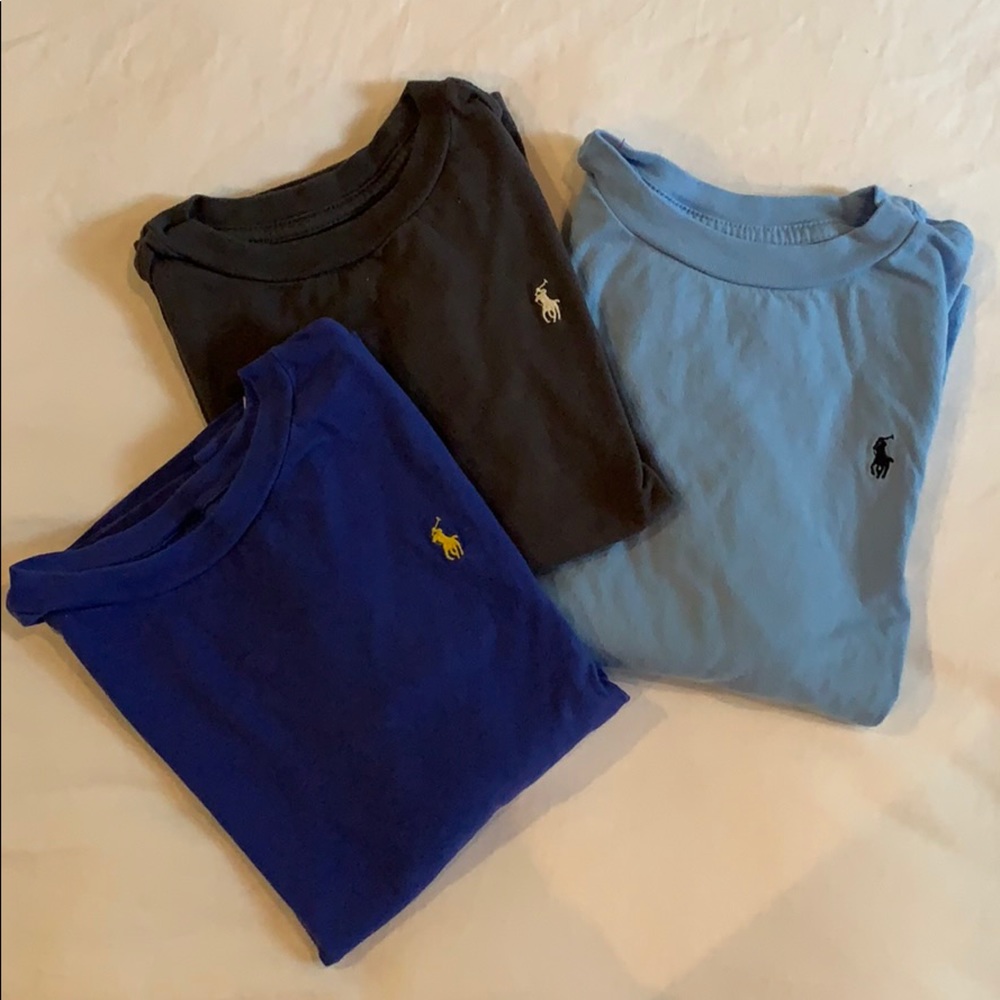 3 Long Sleeve Polo Tees- size 5